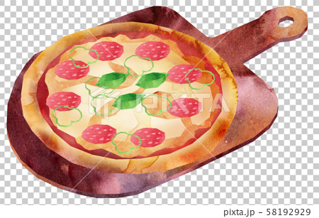 ピザ パーラー付きのイラスト素材