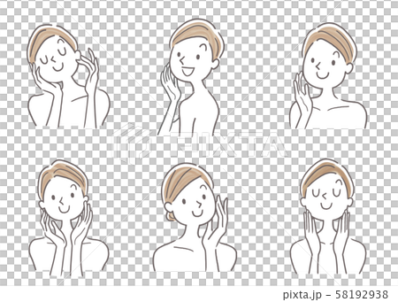 Illustration material: beauty, skin care, set, collection 58192938