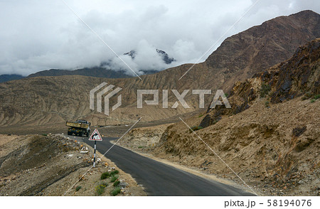 Mountain road in Ladakh, North of India 58194076