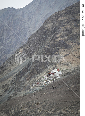 Ancient Tibetan temple on mountain Ancient Tibetan temple on mountain 58194138