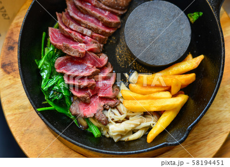 Traditional smoked barbecue wagyu beef 58194451