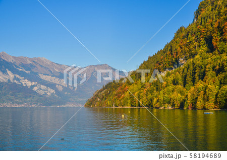 Beautiful scenery of Lake Brienz, Switzerland Beautiful scenery of Lake Brienz, Switzerland 58194689