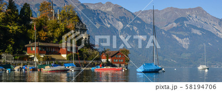 Beautiful scenery of Lake Brienz, Switzerland Beautiful scenery of Lake Brienz, Switzerland 58194706