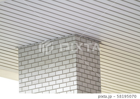 White tiled pattern and white ceiling pattern White tiled pattern and white ceiling pattern 58195070