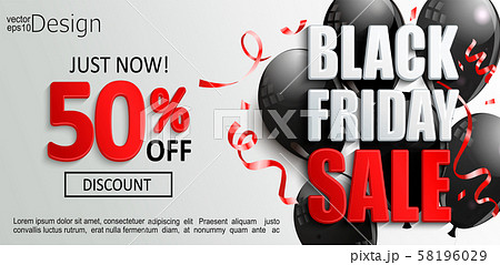 Inviting banner for black friday sale. Inviting banner for black friday sale. 58196029