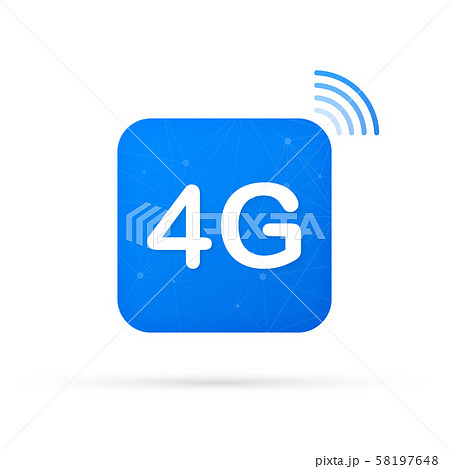 4G technology icon symbols. Wireless mobile 4G technology icon symbols. Wireless mobile 58197648
