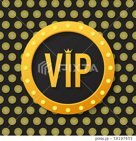 Golden symbol of exclusivity, the label VIP with 58197655