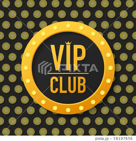 Golden symbol of exclusivity, the label VIP with 58197656