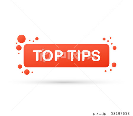 Top tips. Speech bubbles. Web banner. Vector 58197658