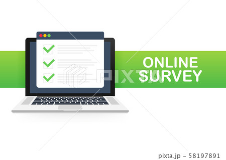 Online survey, checklist, questionnaire icon. 58197891