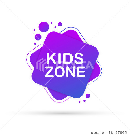 Kids Zone banner template, label. Playground Kids Zone banner template, label. Playground 58197896