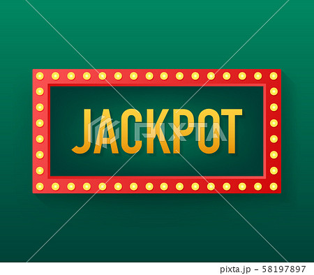 Shining retro sign Jackpot banner. Vintage style 58197897