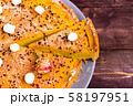 Pumpkin Pie Flat Lay. Thanksgiving Dessert. 58197951