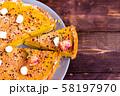 Pumpkin Pie Flat Lay. Thanksgiving Dessert. 58197970