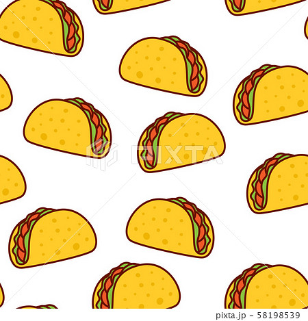 Tacos seamless pattern. Mexican food 58198539