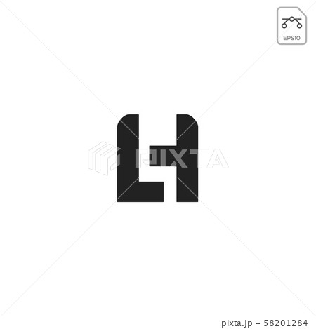initial LH logo design or icon vector isolated 58201284