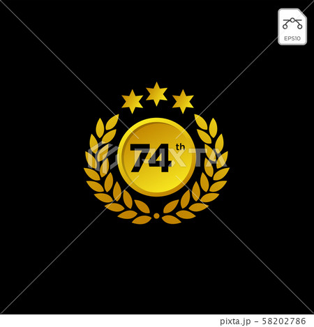 anniversary emblem 1-99 gold luxury vector 58202786