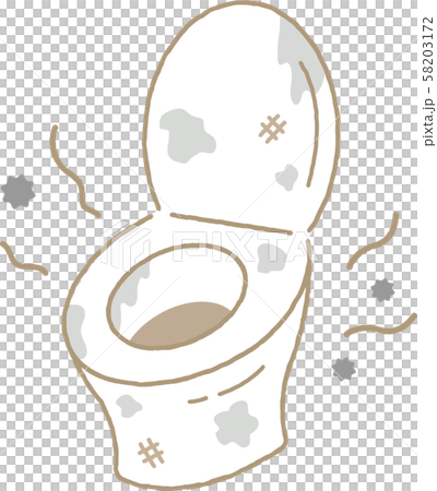 Dirty toilet 58203172