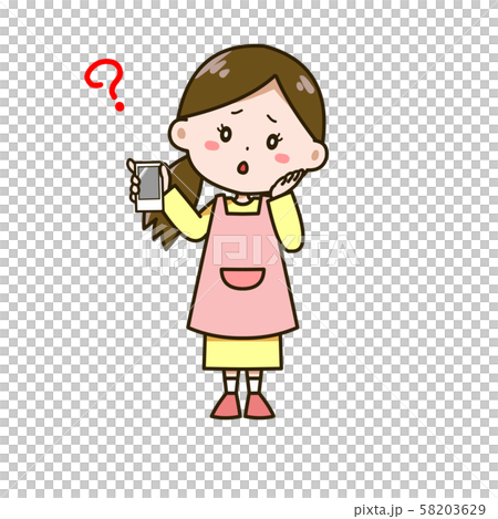 confused girl clipart cleaning