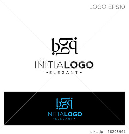 Monogram Initial Bb ,b, B Logo Template Blackのイラスト素材 [58203961] - PIXTA