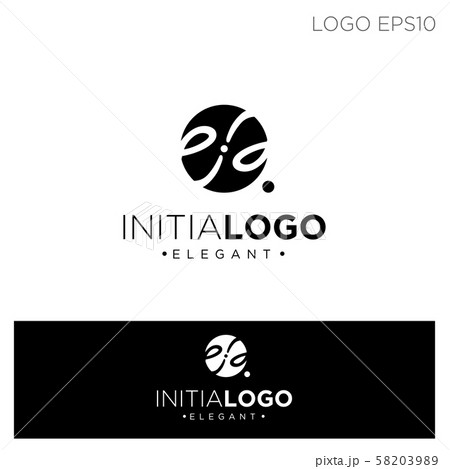 monogram initial e logo template black color 58203989