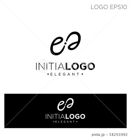 monogram initial e logo template black color 58203992
