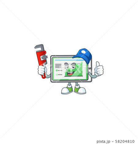 Plumber up chart horizontal table on white background 58204810