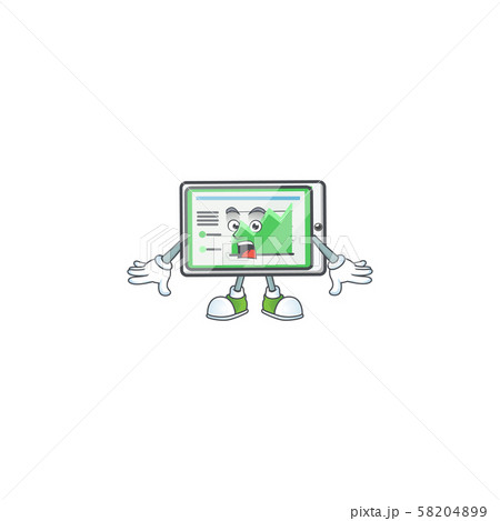 Surprised up chart horizontal table shape character. Surprised up chart horizontal table shape character. 58204899
