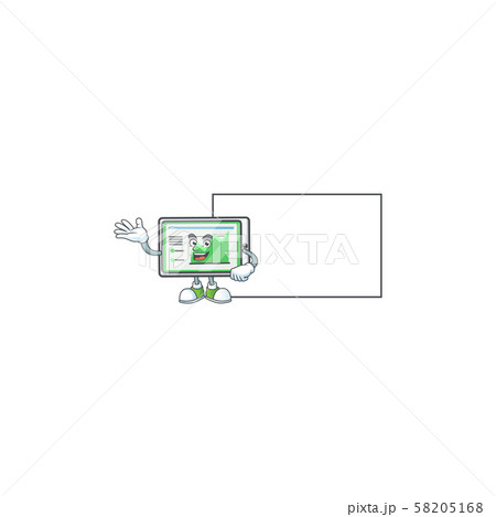 With board up chart horizontal table for report. 58205168