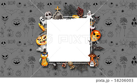 Beautiful halloween background object draw with watercolor for your work template about halloween day. Beautiful halloween background object draw with watercolor for your work template about halloween day. 58206003