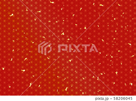 和柄 背景 麻の葉 赤のイラスト素材 和柄 背景 麻の葉 赤のイラスト素材