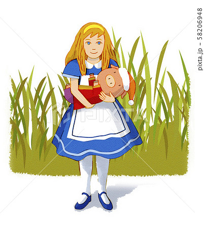 アリス 背景あり のイラスト素材