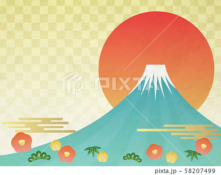 正月富士山のイラスト素材