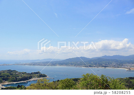 亀山から望む風景、気仙沼市内 58208255
