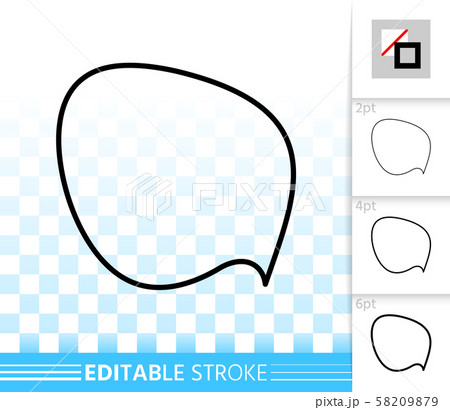 Speech Bubble simple black line banner vector icon Speech Bubble simple black line banner vector icon 58209879