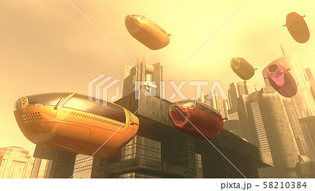 Autonomus Electric Vehicle EV AV Taxis Future Concept 3D Illustration Autonomus Electric Vehicle EV AV Taxis Future Concept 3D Illustration 58210384