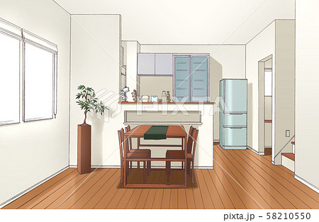 漫画風ペン画イラスト 住宅 マンションのイラスト素材