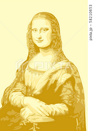 モナ リザイメージ金のイラスト素材 モナ リザイメージ金のイラスト素材