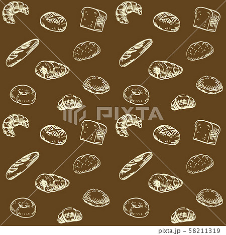 パン 背景 ブラウンのイラスト素材