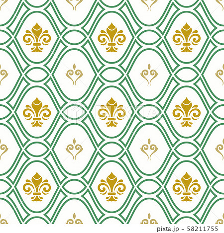 Seamless Vector Pattern With Royal Lilies 58211755