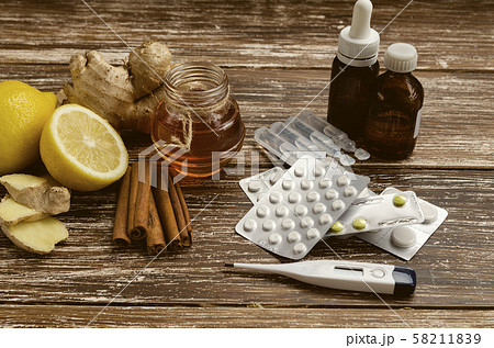 Natural medicine vs conventional medicine concept. Natural medicine vs conventional medicine concept. 58211839