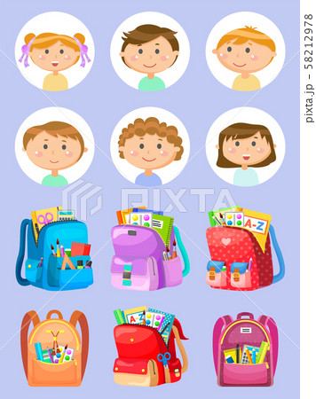 Schoolbags and School Children Avatars, Stationery 58212978