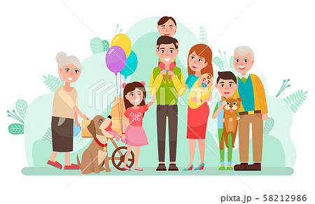 Family Day Mother Father Children Grandparents 58212986