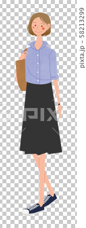 女性 シンプル ファッションイラスト ビジネスのイラスト素材