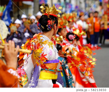 遠野まつり　南部ばやし　鹿踊り 58213650