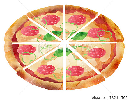 ピザ６のイラスト素材