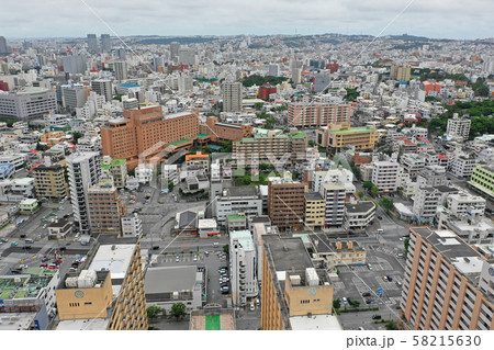 那覇市国場川の上空から空撮 58215630