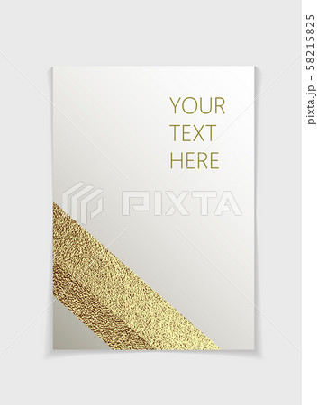 Brochure with modern metallic geometric elements. Brochure with modern metallic geometric elements. 58215825