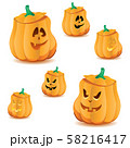 Set of halloween pumpkins with variations of illumination, part 17 Set of halloween pumpkins with variations of illumination, part 17 58216417