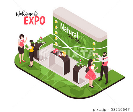 Isometric Expo Stand Composition 58216647